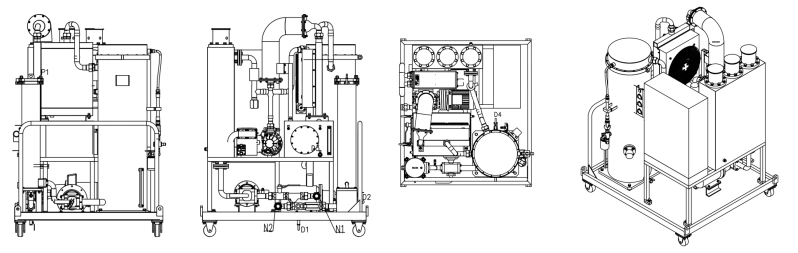 Coalescence and Separation Light Diesel Turbine Oil Purifier System for Low Viscosity Lube Oil